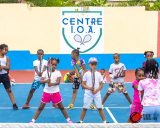 Tennis training at the Osaka courts